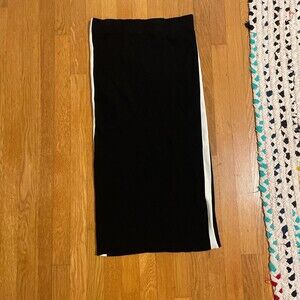 Black And White Midi Skirt